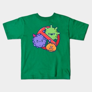 Cute Virus Cartoon Kids T-Shirt